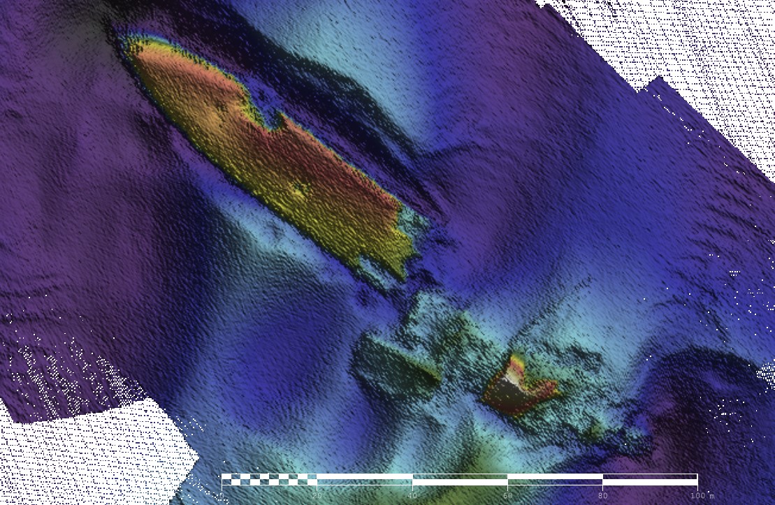 Hildefjord - INFOMAR sonar-derived seabed survey image, not an underwater photograph.