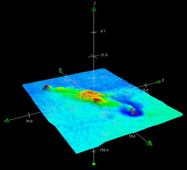 HMS Viknor — INFOMAR sonar-derived seabed survey image (not an underwater photograph).