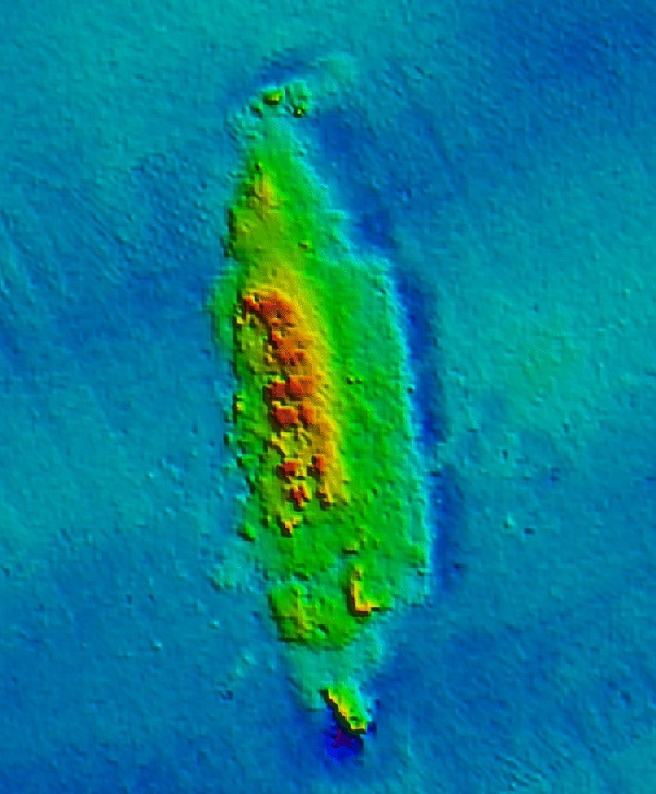 Justicia — INFOMAR sonar-derived seabed survey image (not an underwater photograph).