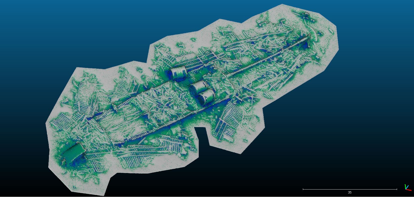 SS Manchester Merchant — INFOMAR sonar-derived seabed survey image (not an underwater photograph).