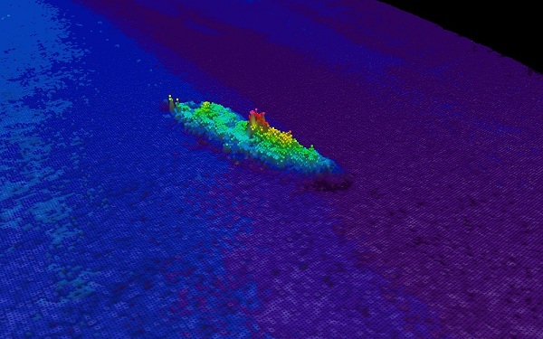 Roscommon — INFOMAR sonar-derived seabed survey image (not an underwater photograph).