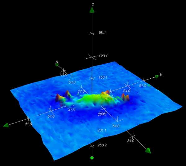 Saint Mirren — INFOMAR sonar-derived seabed survey image (not an underwater photograph).
