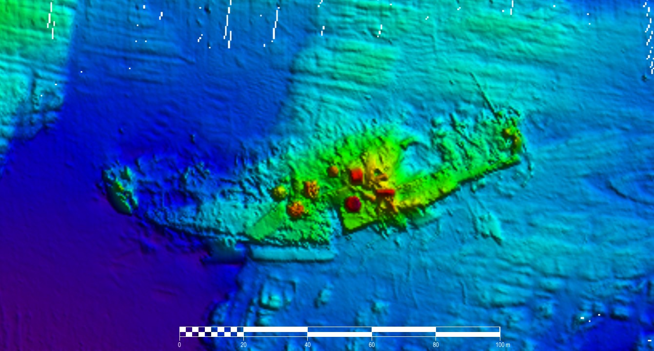 SS Folia — INFOMAR sonar-derived seabed survey image (not an underwater photograph).