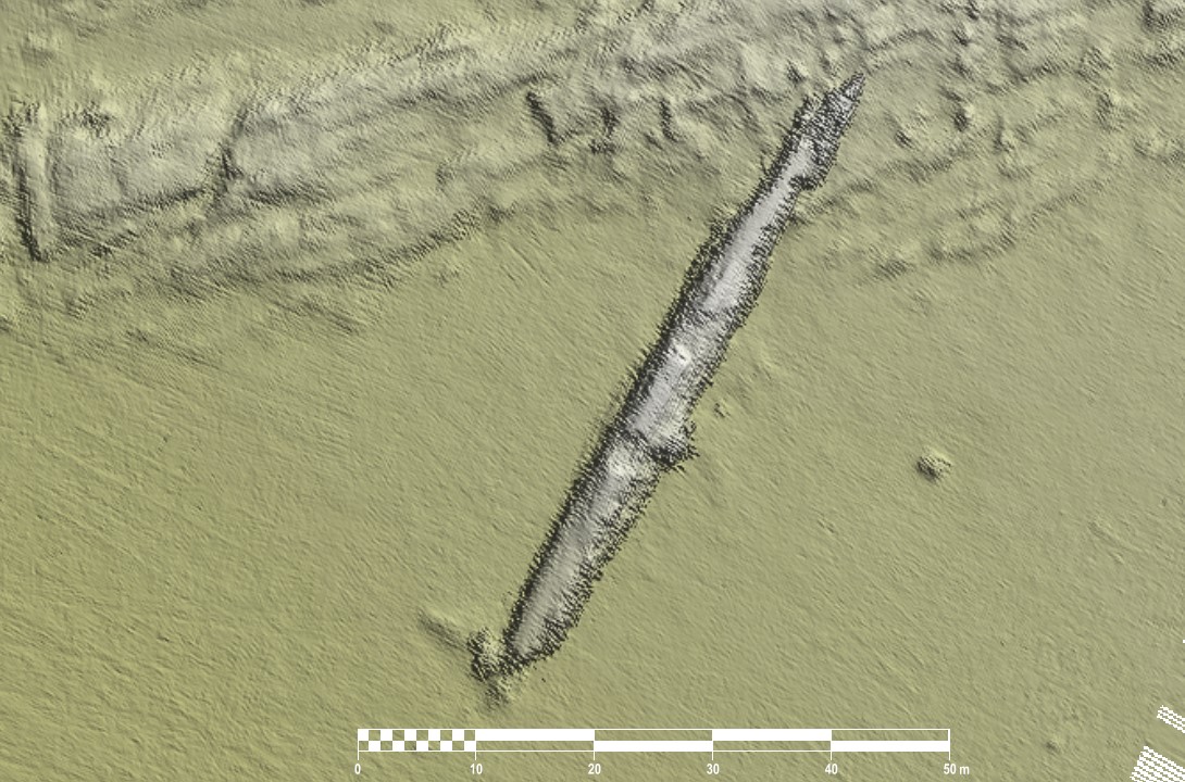 U260 — INFOMAR sonar-derived seabed survey image (not an underwater photograph).