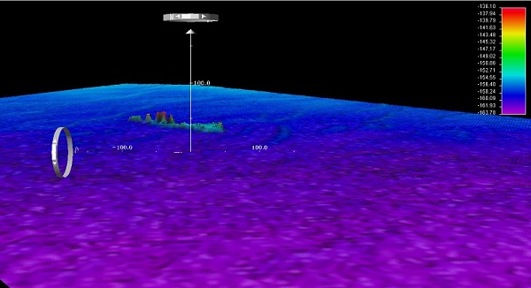 Empress of Britain — INFOMAR sonar-derived seabed survey image (not an underwater photograph).